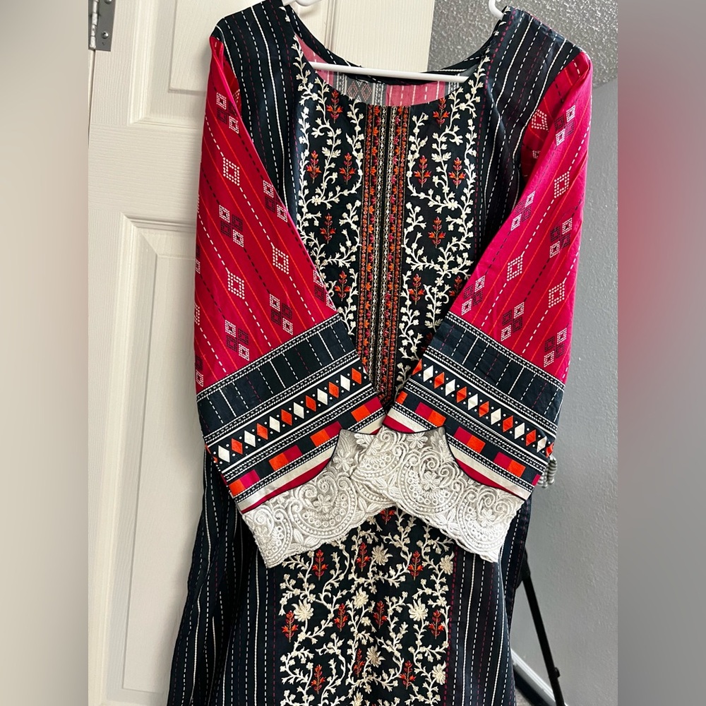 Embroidered Pakistani Indian lawn dress summer wear